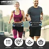 Running Belt with Bottles Waist Bag Sport Pouch Fanny Pack for Cycling (Blue)