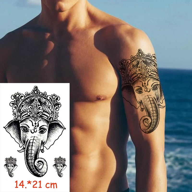 Waterproof Temporary Tattoo Sticker Pirate Ship Skull Flag Tatoo Water Transfer Fake Tatoo Flash Tatto Woman Man Kid 14.8*21 Cm