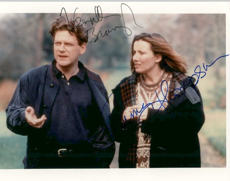 Kenneth Branagh & Emma Thompson Signed Autographed Glossy 8x10 Photo Poster painting - COA Matching Holograms