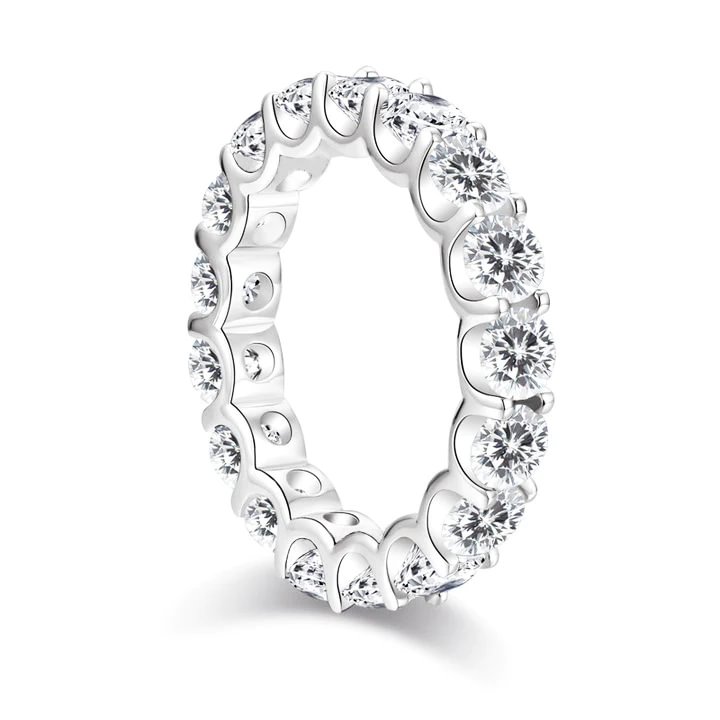 Eternity Lo-Ring Moissanite Wedding Band