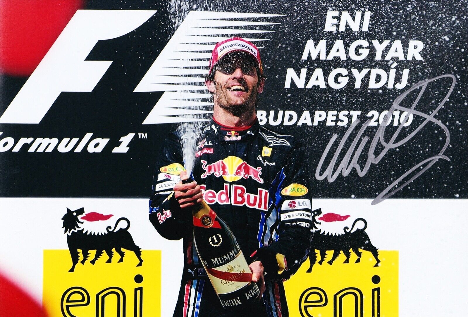 Mark Webber Signed 12X8 Photo Poster painting FORMULA 1 RACING REDBULL AFTAL COA (C)