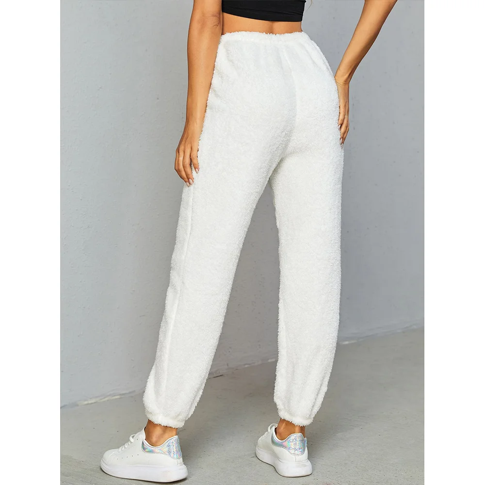 Meladen™ Damen Winter Plüsch Fleecehose Wärme dicke Stretch Sporthose mit Taschen
