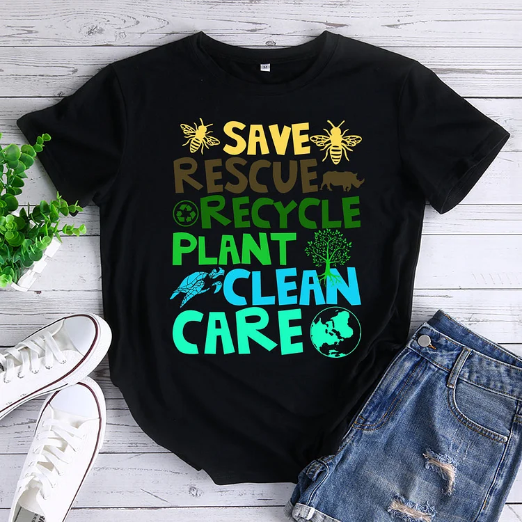 Save Bees Rescue Animals  T-Shirt-07649-Annaletters