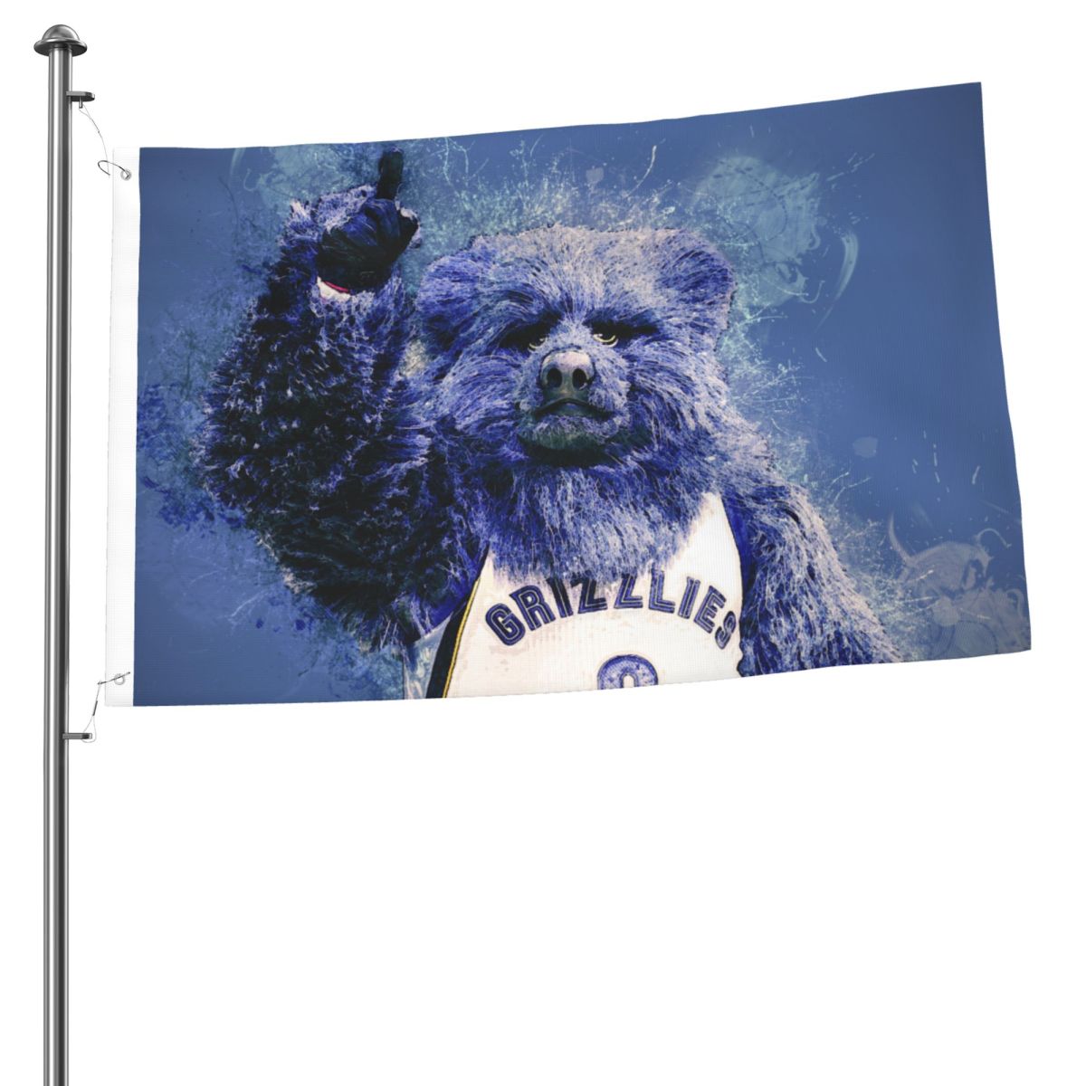 Memphis Grizzlies Grizz Official Mascot Portrait 2x3FT Flag
