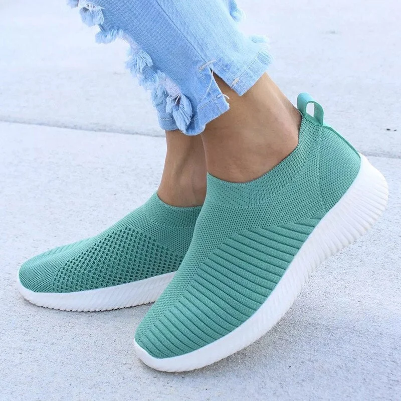 2021 Women Sneakers Ladies Loafers Female Mesh Vulcanized Shoes Plus Size Trainers Basket Femme Chaussure Femme Zapatillas Mujer