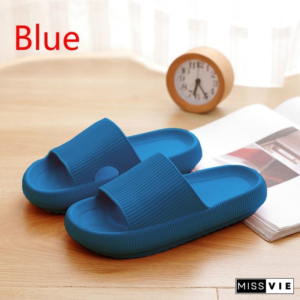 5 Colors Newest Super Soft Sandals Unisex Home Slippers Solid Color Thick Soled EVA Anti skid Fashion Sandals Quick Dry Shower Slippers Outdoor Bathing Slippers