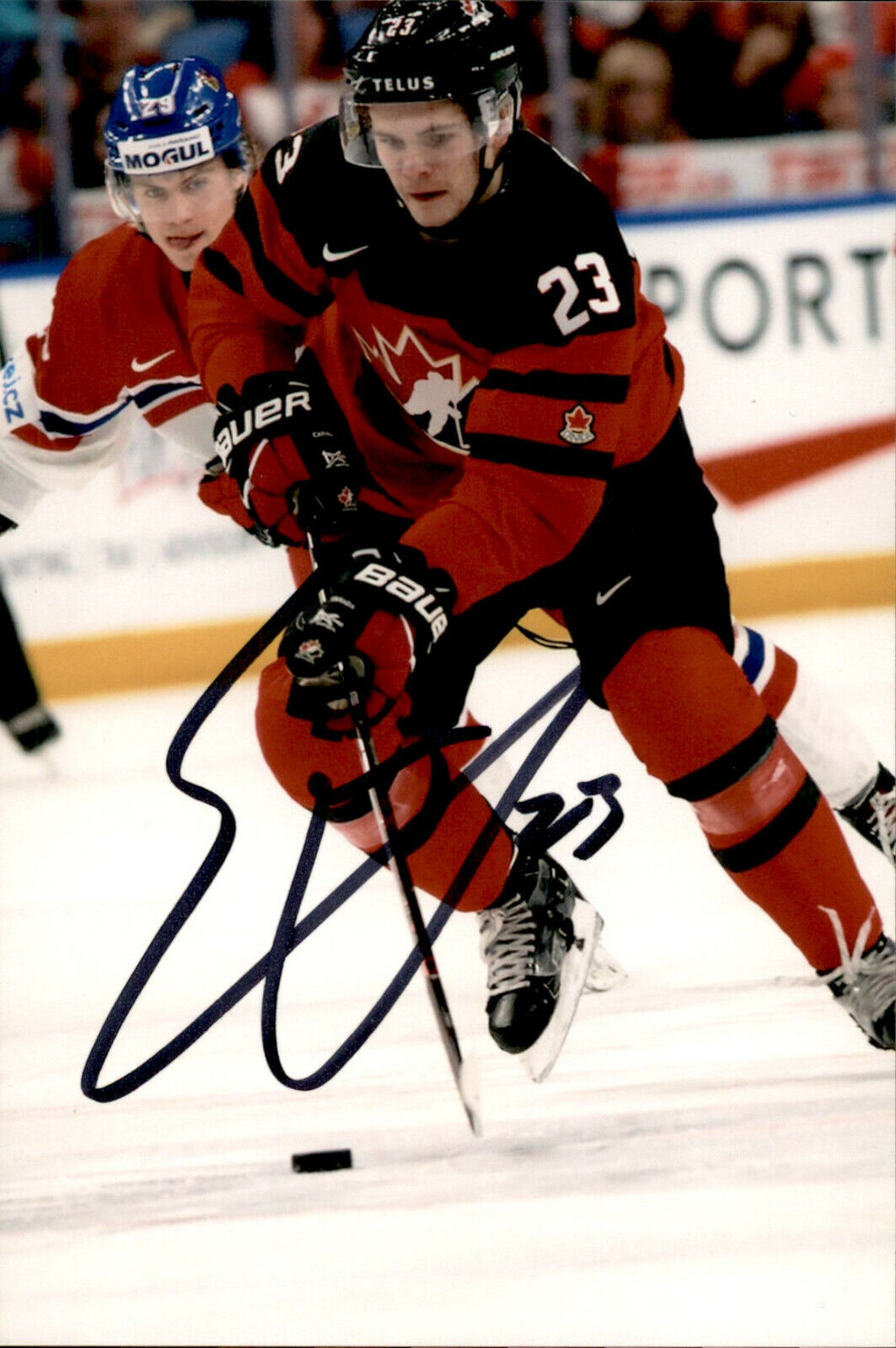 Sam Steel SIGNED 4x6 Photo Poster painting TEAM CANADA / ANAHEIM DUCKS