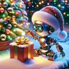 (50*50cm)Christmas Robot - Full Round Drill Diamond Painting