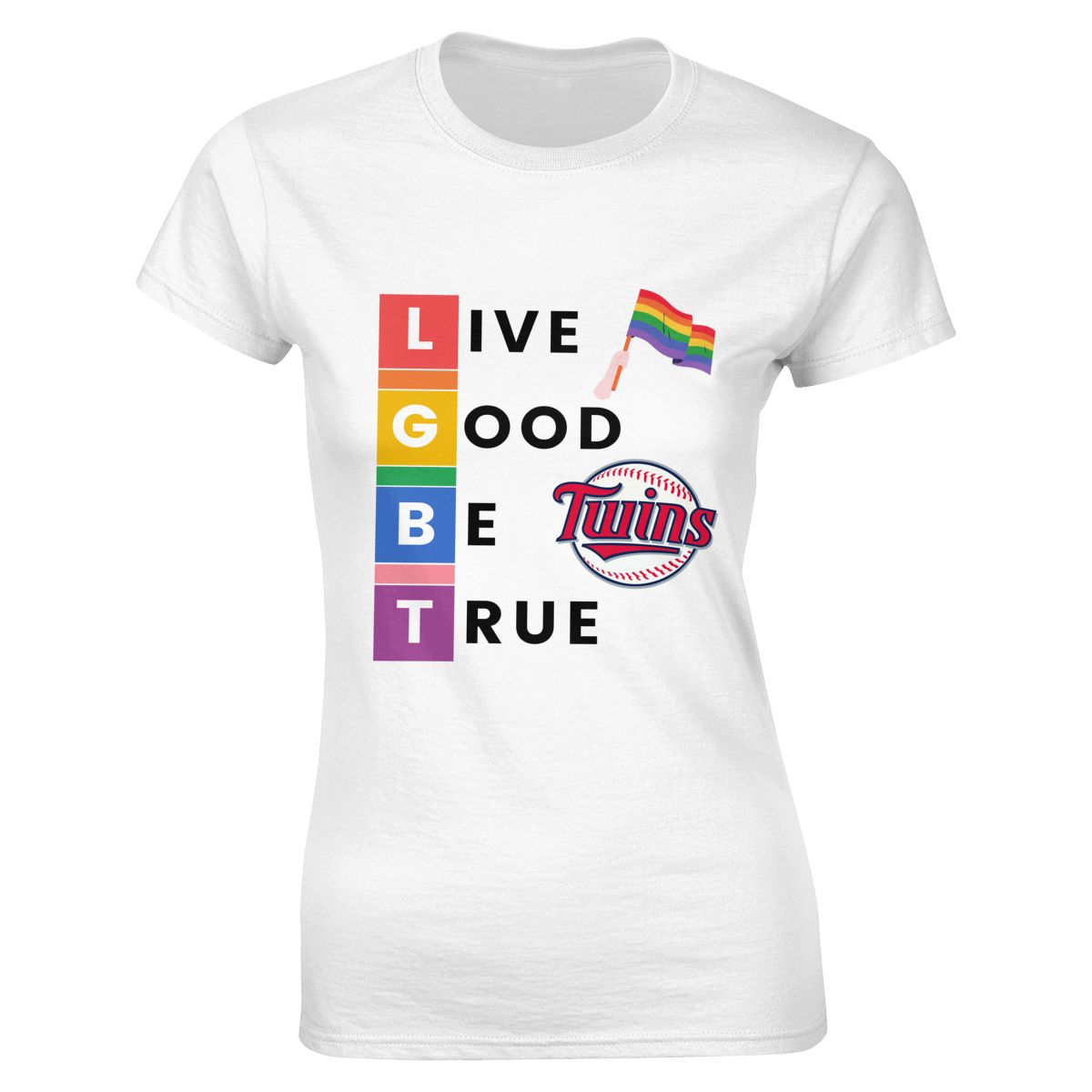 Minnesota Twins LGBT Pride Women's Short-Sleeve Cotton Tee