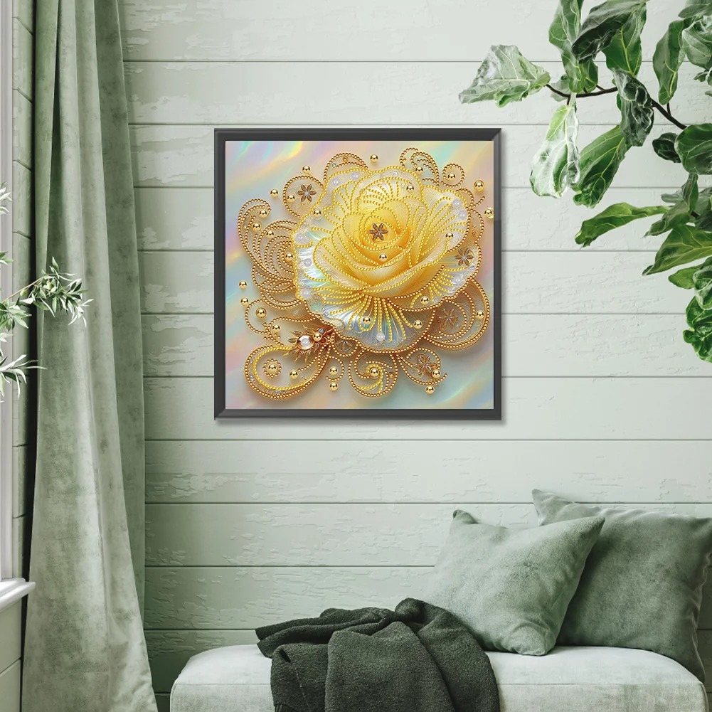 Diamond Painting - Partial Special Shaped Drill - Rose(Canvas|30*30cm)