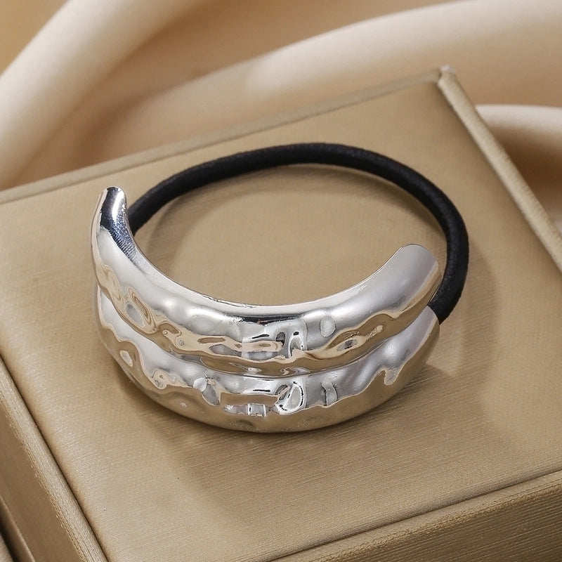 Women’s Elegant Streetwear Geometric Bow Knot Alloy Hair Tie