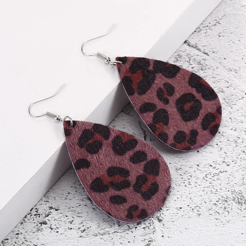 Drop Tear Leopard Earrings