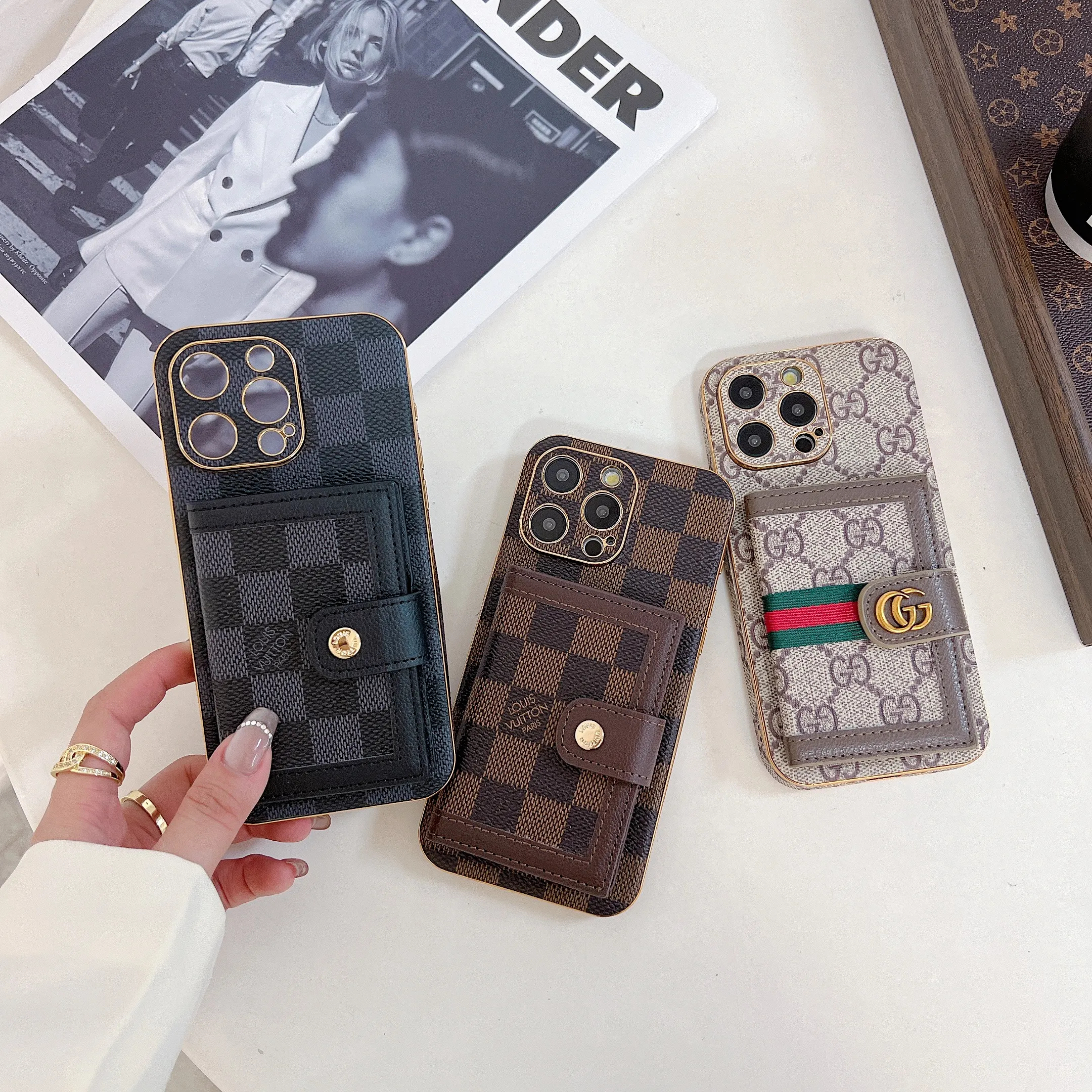 Gucci Ophidia GG Card Holder Electroplating Apple iPhone Case