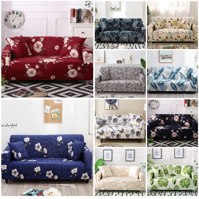 Athvotar Printing Elastic Slipcovers Stretch Sofa Covers for Living Room Corner Couch Cover Sectional Armchair Cover 1/2/3/4 seat
