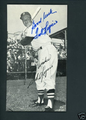 Ted Lepcio Boston Red Sox Signed Photo Poster painting