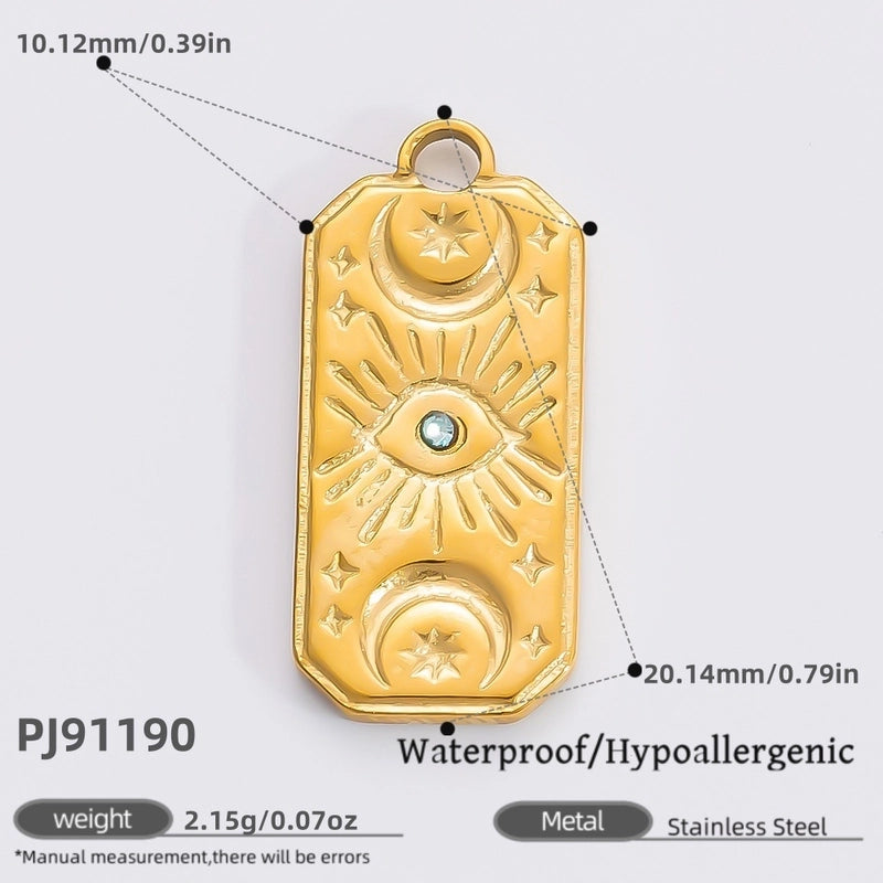 1 Piece 304 Stainless Steel Devil’s Eye Conch Heart Shape Jewelry Accessories Pendant