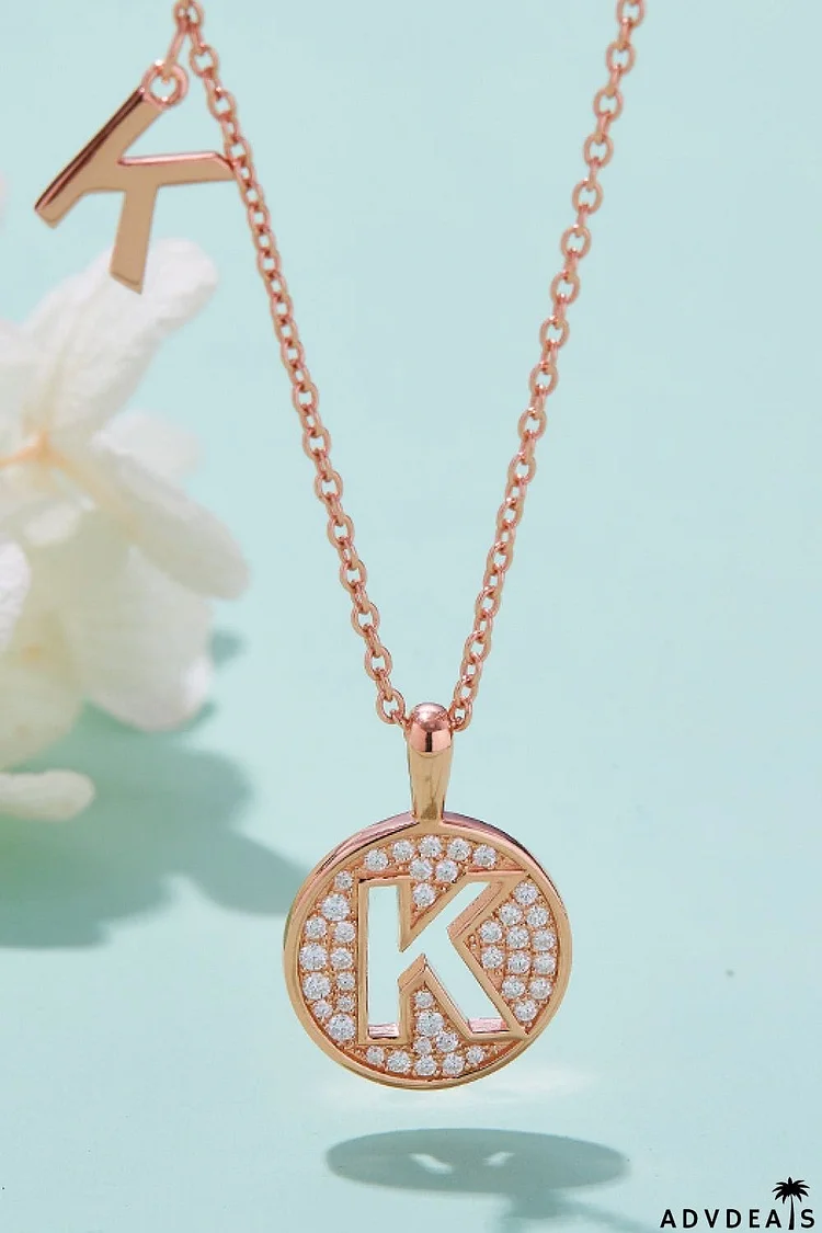 Moissanite K to T Pendant Necklace