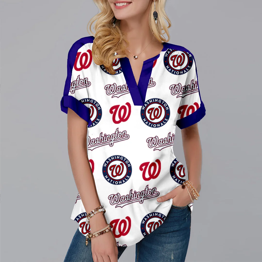 New Fashion Short Sleeve V Neck Shirt