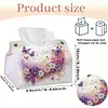 Floral Butterfly DIY PULeather Diamond Painting Tissue Box for Adults Beginners Large Size Diamond Art Paper Storage Holder for Living Room Bedroom Bathroom Table Decor