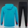 Joyfball 2024/2025 Psg Paris Saint-Germain Half-Pull Hat Style Training Suit Lake Blue Football Shirt 1:1 Thai Quality