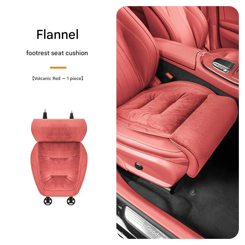 Car flannel extended leg rest seat cushion premium feel warm car seat mat