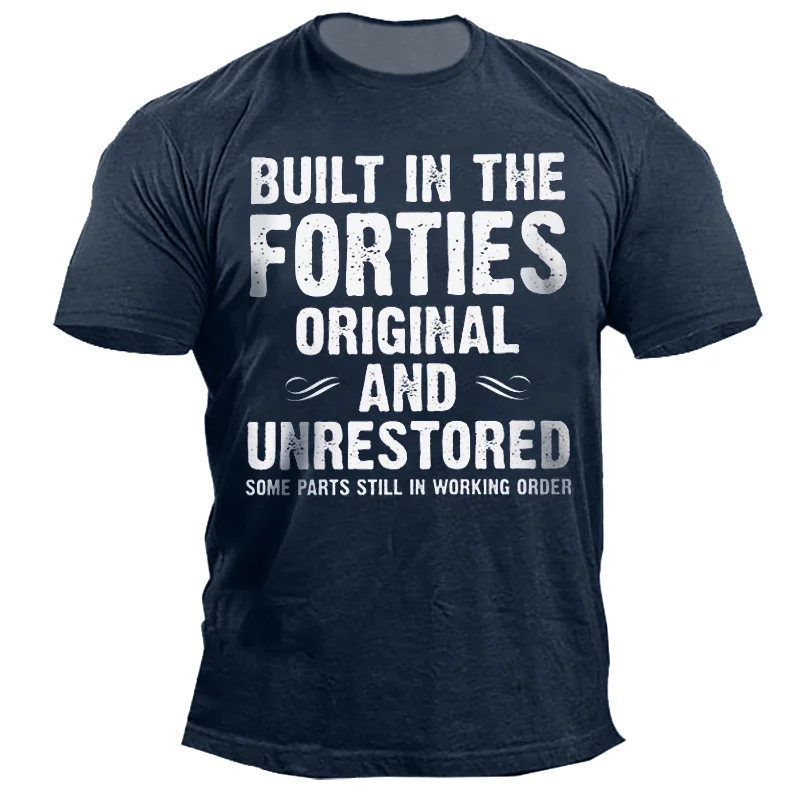 Built-In The Forties Original And Unrestored Men's Outdoor Vintage T-Shirt