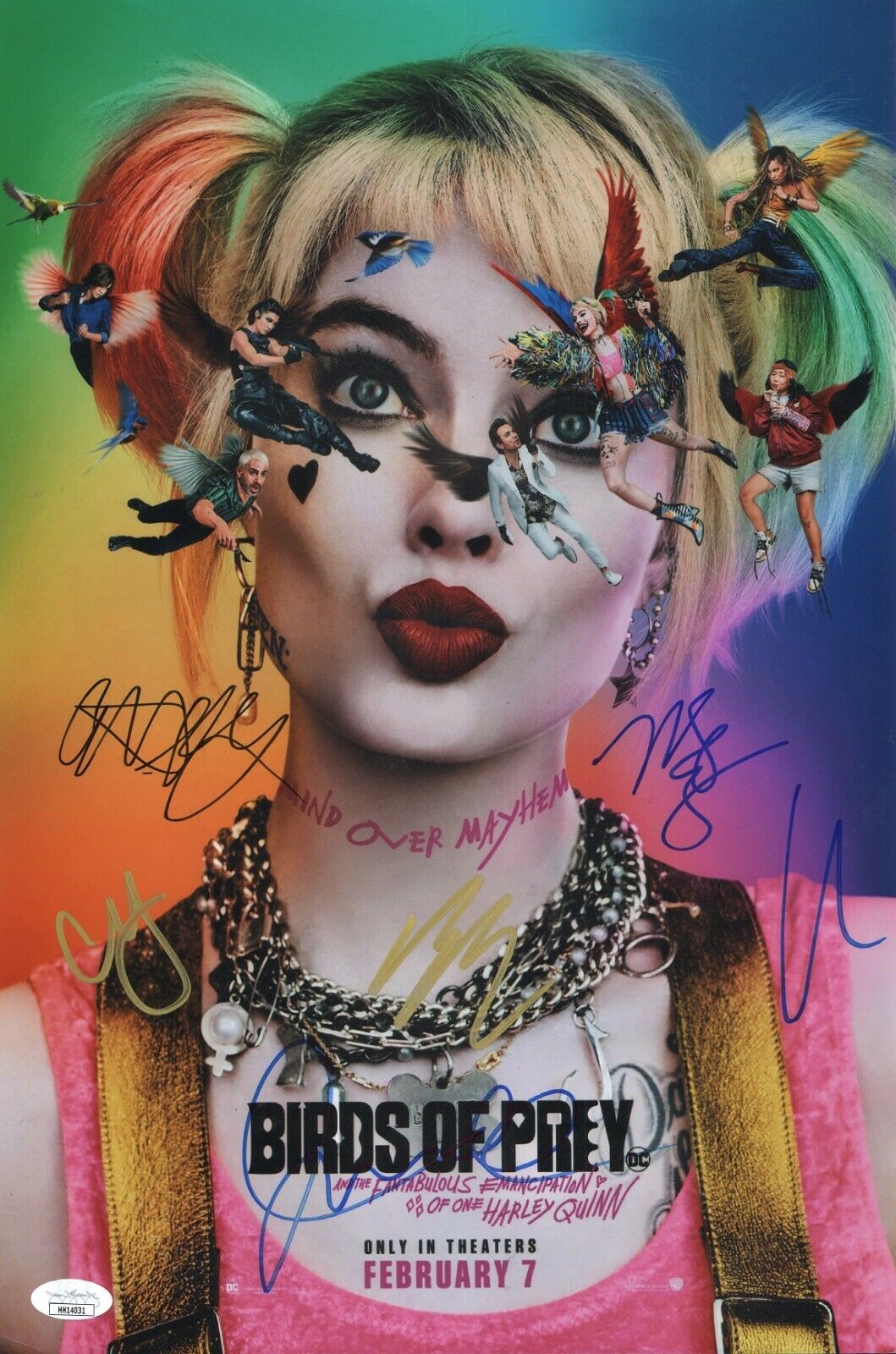 HARLEY QUINN: BIRDS OF PREY Cast x6 Signed EWAN MCGREGOR 11x17 Photo Poster painting (JSA COA)