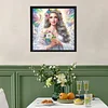 White Dove Beauty-Special Shaped Diamond Painting