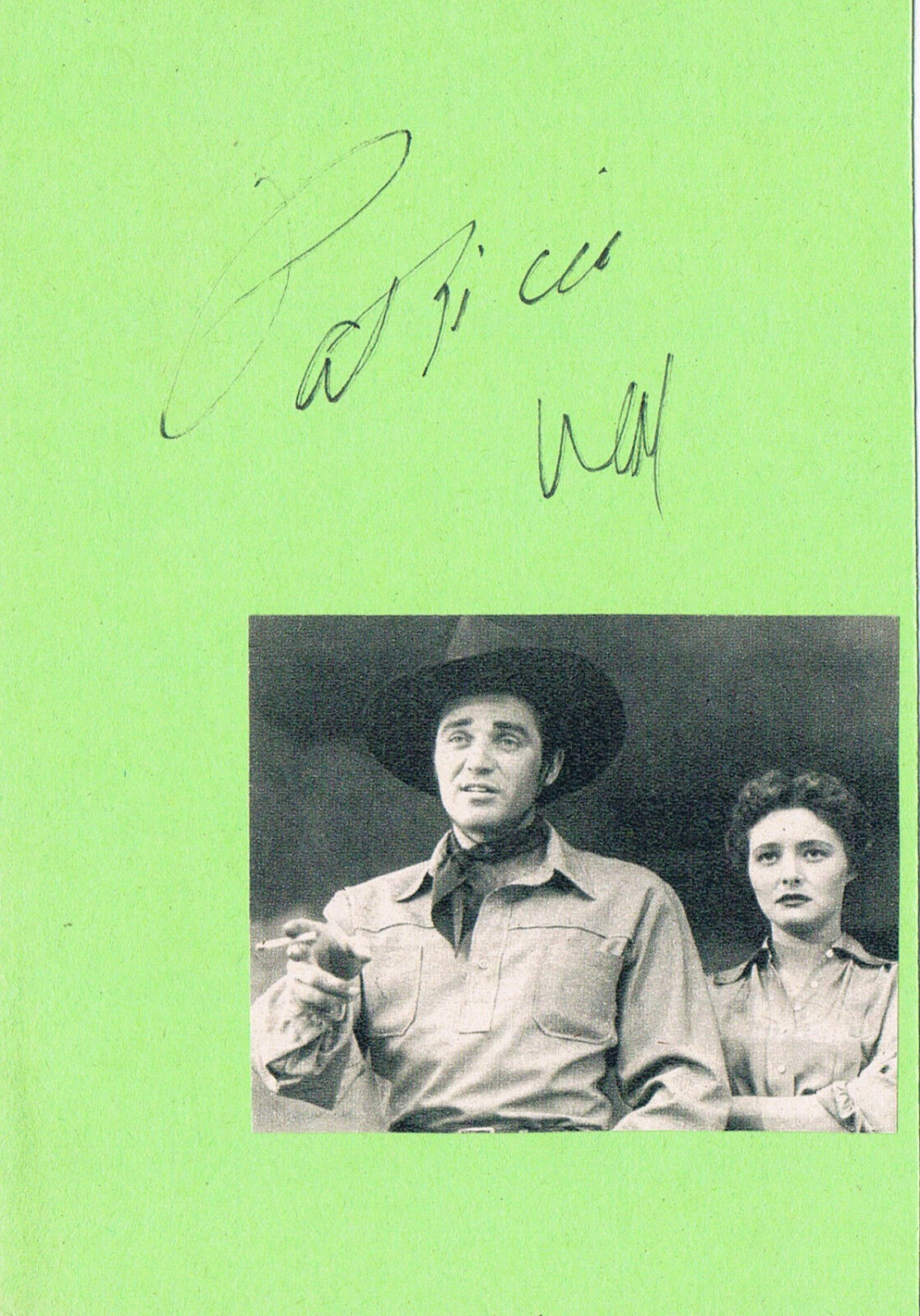 Patricia Neal 1926-2010 autograph signed 4x6