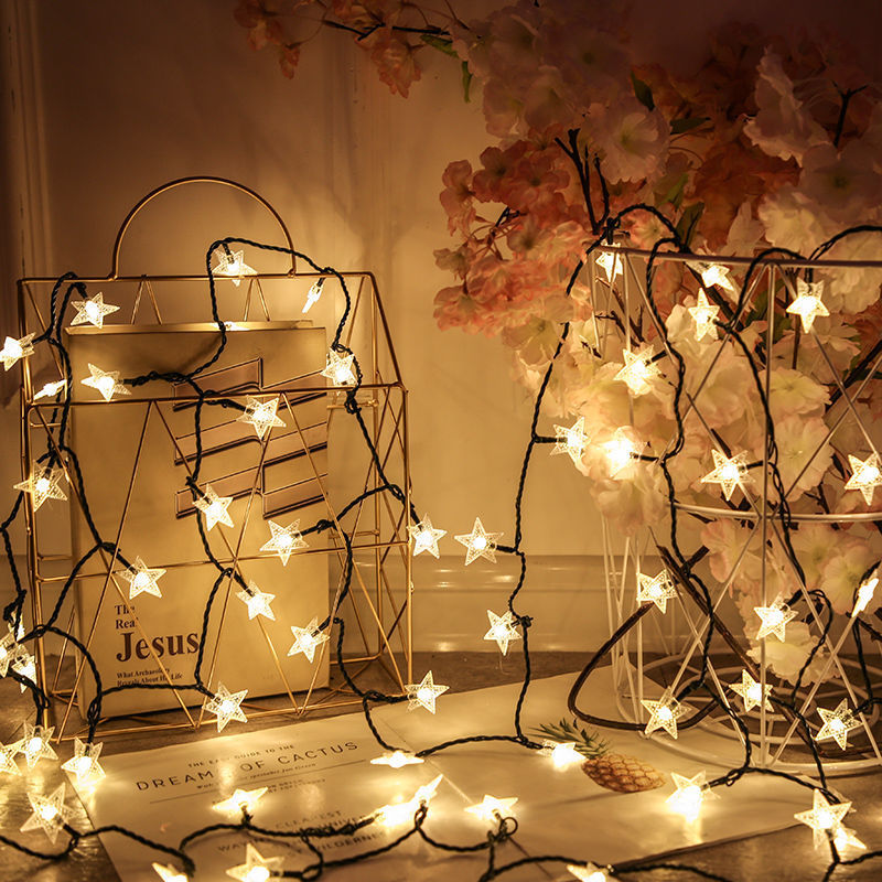

6m 40LEDs Light String Star Shape Warm White Night Light Party Decor, 501 Original