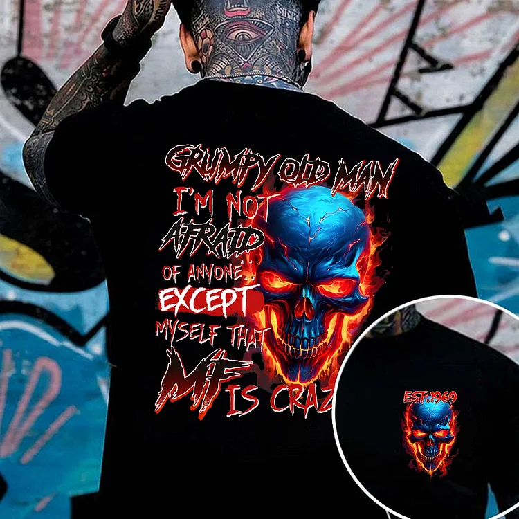 Grumpy Old Man GenX 2 Side T-shirt, Fashion Full Colors Shirt, Gen X & Boomer Custom Year Of Birth T shirt, Cotton T Shirt