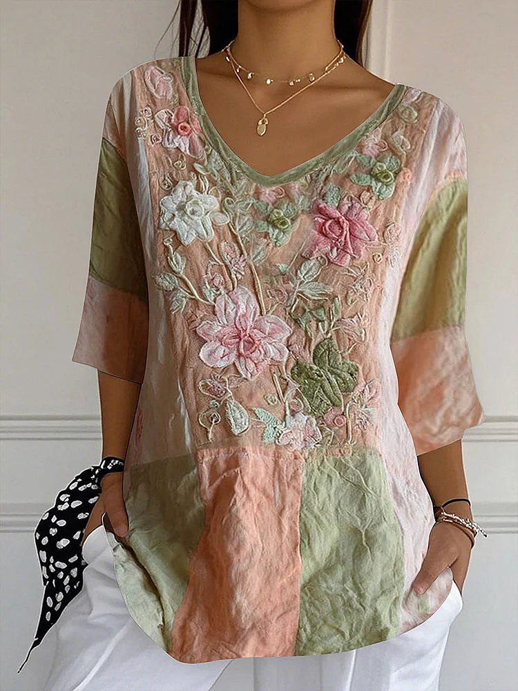 Frauen Brustkrebs Rosa Blumen druck Tops