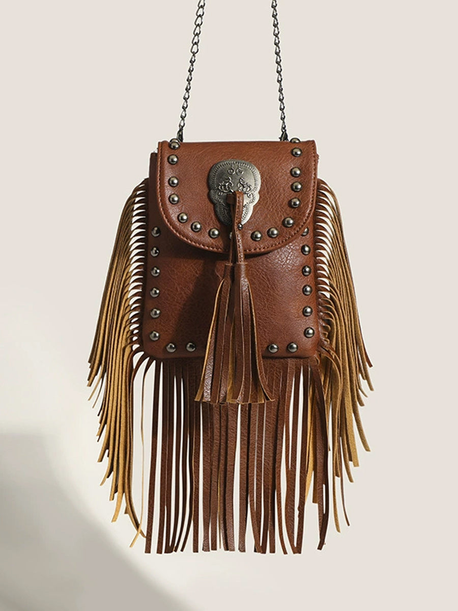 Women's Fashion Western Cowboy Style Tassel Bag MDA0878H9Y