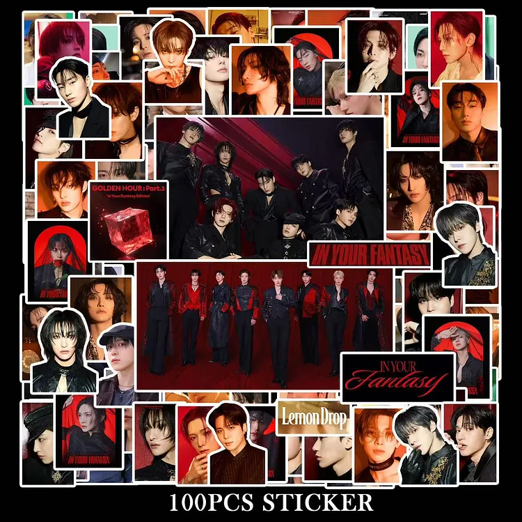 ATEEZ In Your Fantasy World Tour Golden Hour: Part 3 100 PCS Stickers
