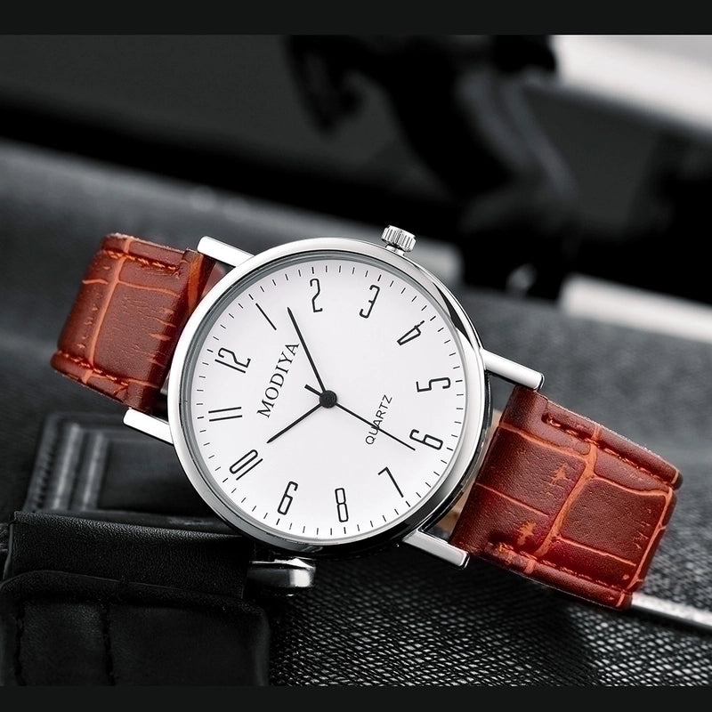 5 Pieces Casual Round Buckle Quartz Men’s Watches