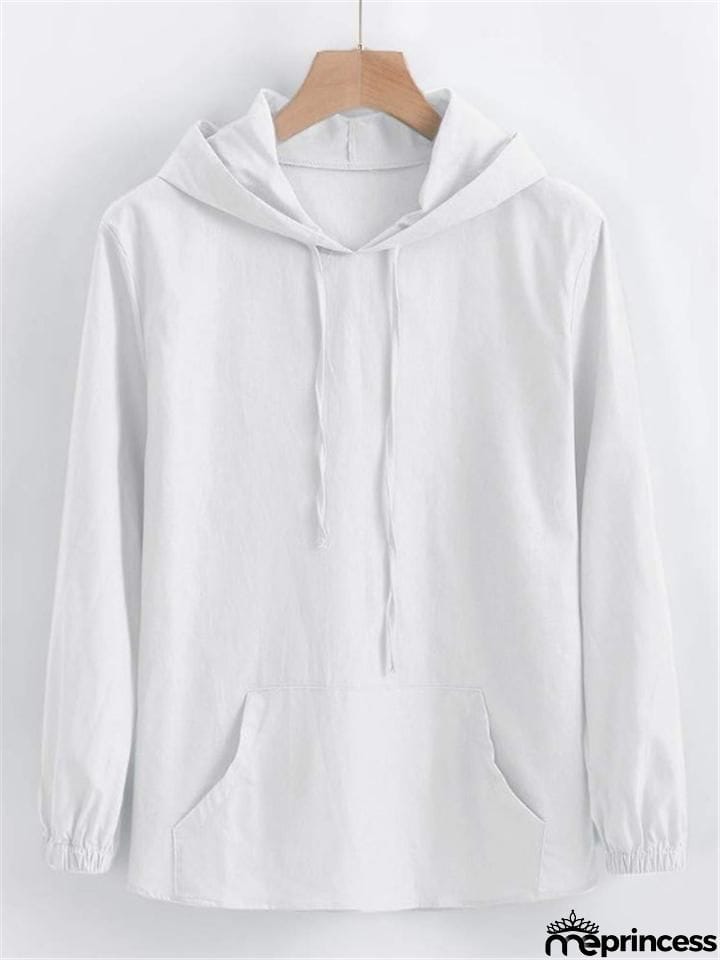 Casual Cotton Linen Long&nbsp;Sleeve Mens Lightweight Hoodie
