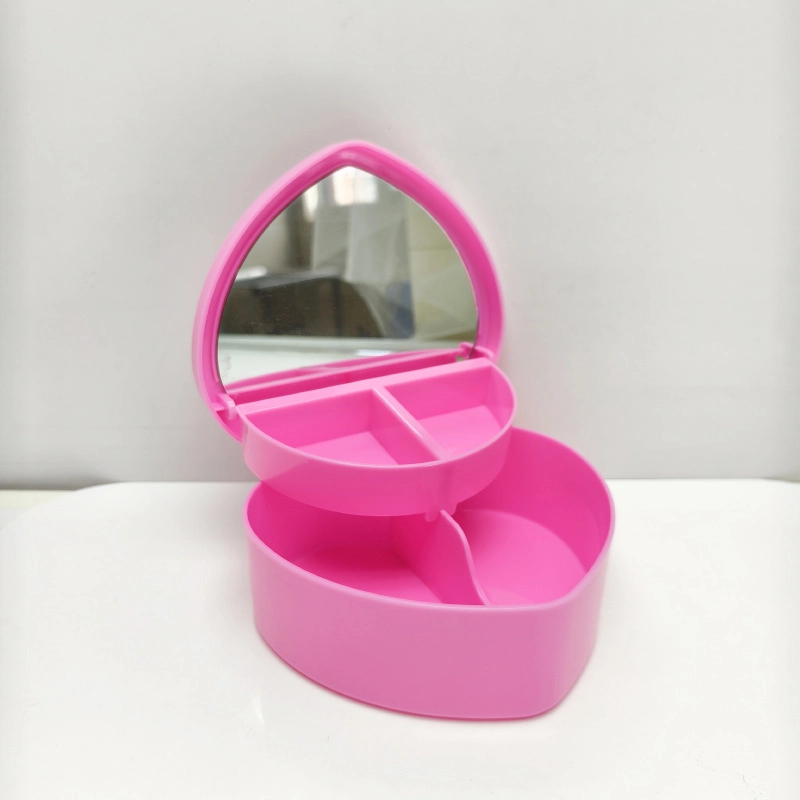 Casual Elegant Minimalist Heart Shape Solid Color Plastic Storage Box Makeup Organizers