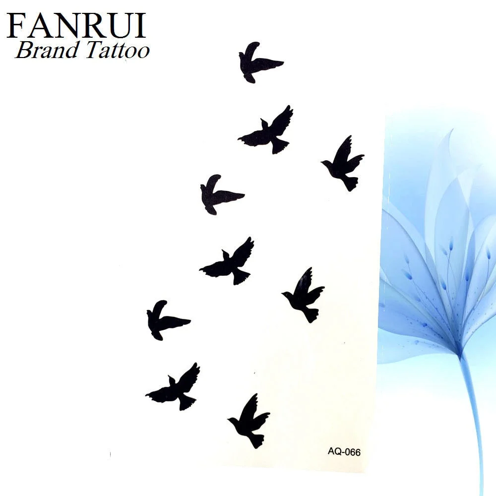 Summer Style Watercolor Feather Bird Temporary Tattoo Women Tribal Henna Fake Tattoo Men Body Arm Art Drawing 3D Tatto Stickers