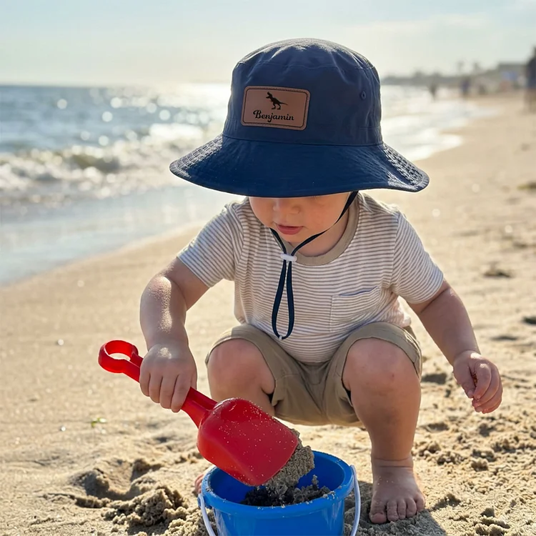 Personalized Baby Sun Hat, Custom Baby Girl Sun Hat Bucket Hat Toddler Boys Girls, Summer Beach Wide Brim Sun Protection