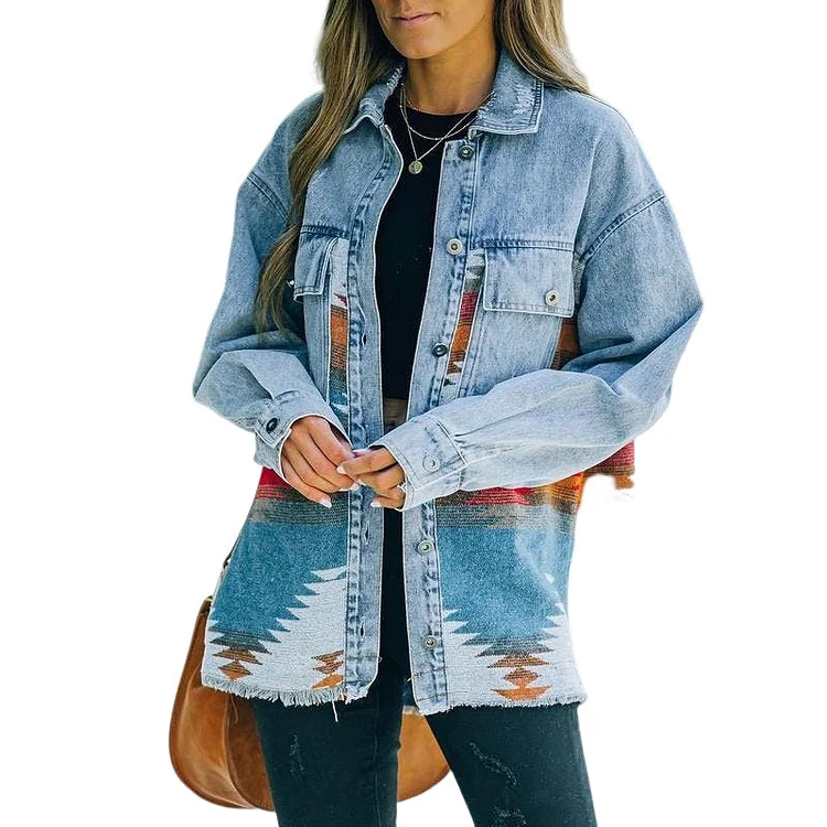 LAPEL POCKET DENIM RETRO JACKET | 168DEAL