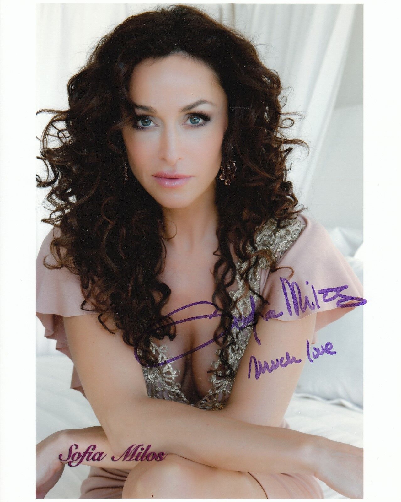 Sofia Milos Autographed 8x10 Photo Poster painting