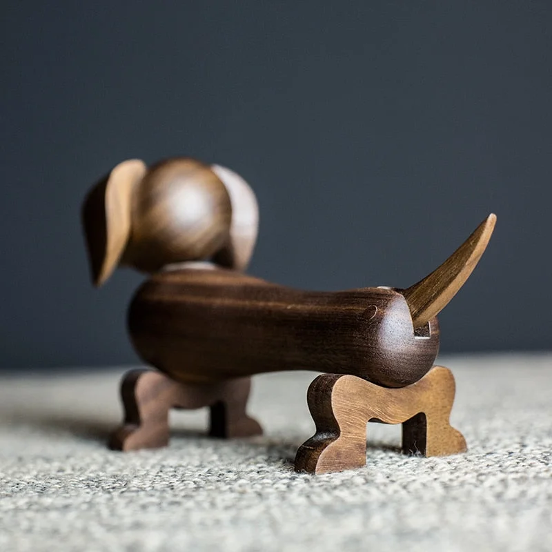 Wholesale Teckel sausage dogs wooden puppies Dackel home car accessories  birthday gifts can be issued German Dachshund
