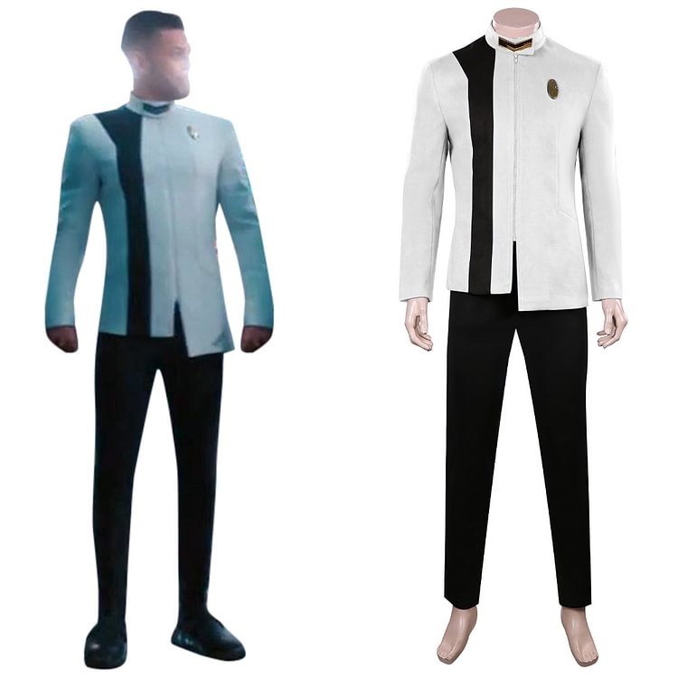 Star Trek: Discovery S4 Cosplay Costume White Men Uniform Outfits Halloween Carnival Suit