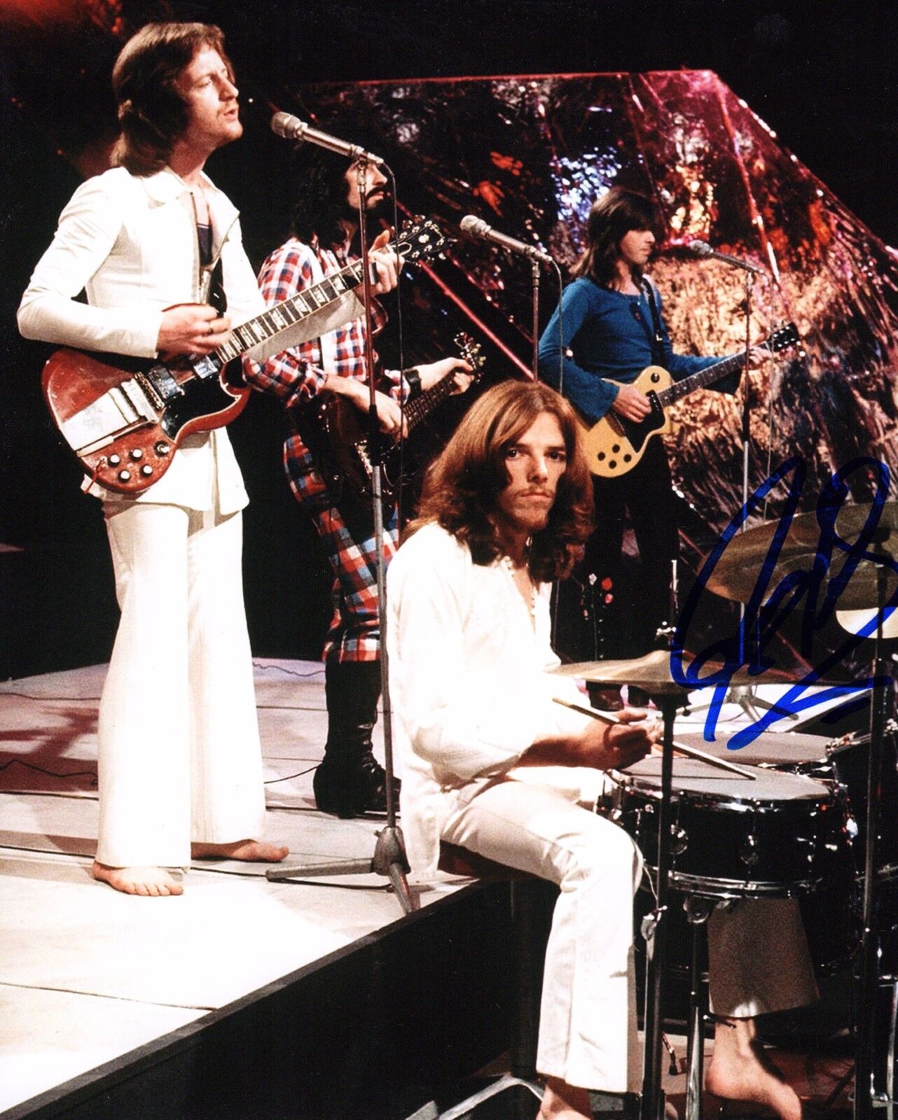 GFA Badfinger Guitarist * JOEY MOLLAND * Signed 8x10 Photo Poster painting PROOF AD2 COA