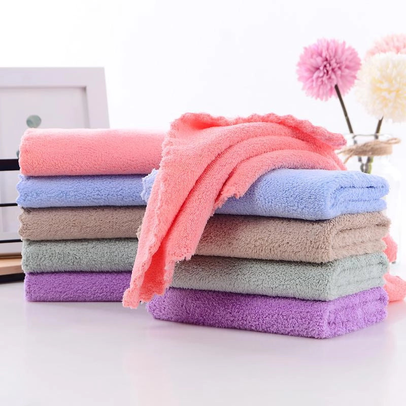 Factory Coral Fleece Children Wash Face Small Square Towel Kindergarten Towel Bear Gift Square Towel