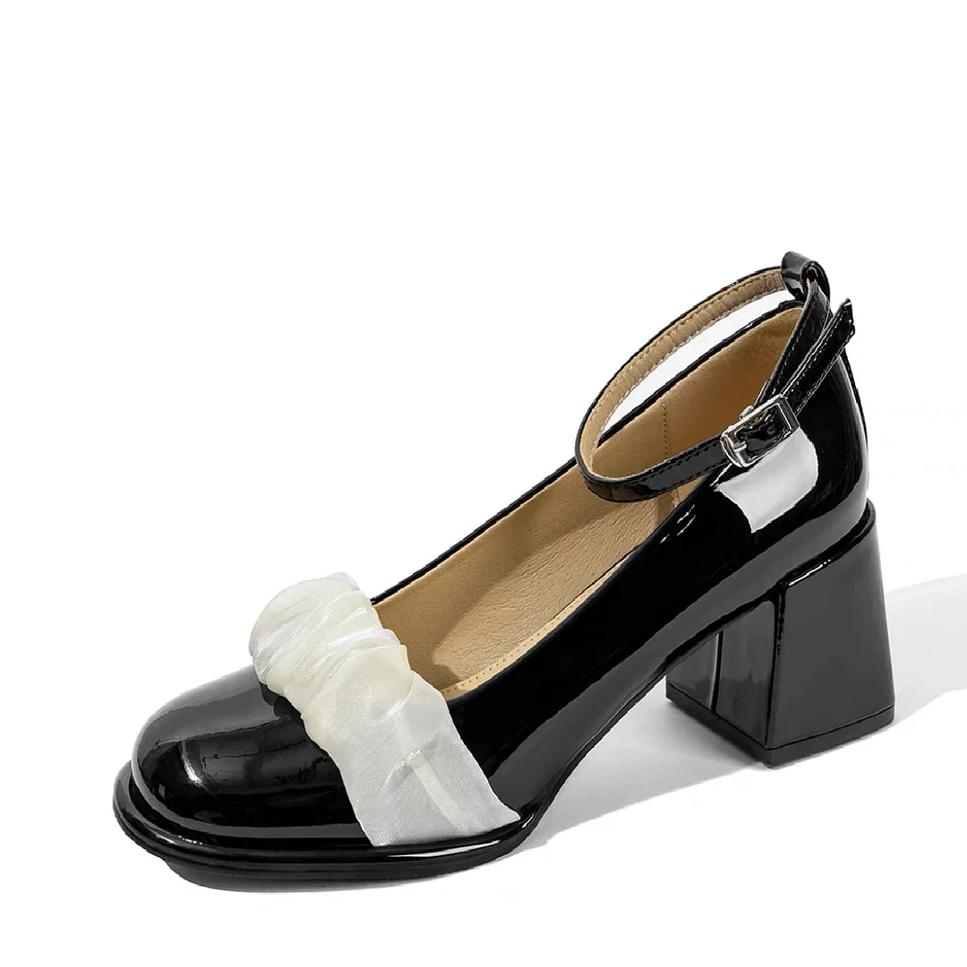 Back to college Pumps Spring And Autumn  Butterfly-Knot Casual Pointed Shallow Mouththick Heel High Heel Women's Single Shoes Plus Size 40