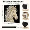 Kits d&rsquo;art de peinture de perles de cheval avec cadre en perles, peintures de pierres pr&eacute;cieuses, arts visuels cr&eacute;atifs 30x30cm pour adultes d&eacute;butants, d&eacute;coration murale