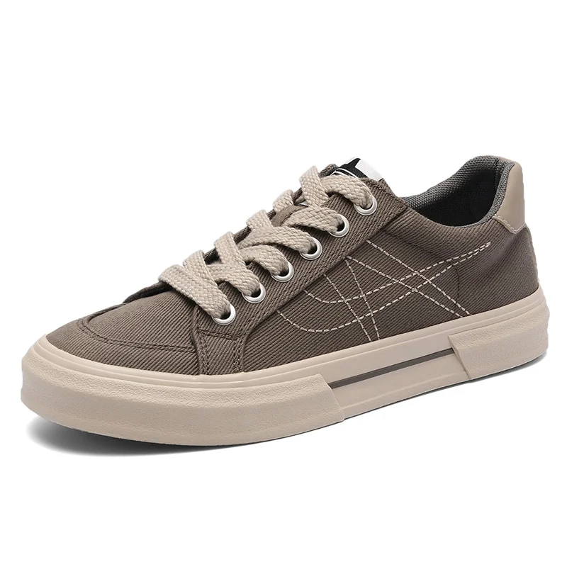 Qengg Qengg The Autumn Of 2025, The New Men's Shoes Fashion Niche Casual Men's Canvas Shoes With Low-Bottoms On The Flat Bottoms Of Men's Shoes