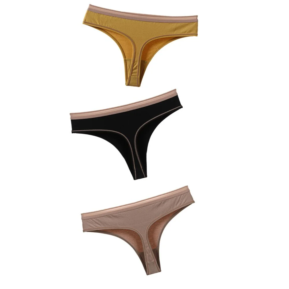 Sexy Cotton Women Thongs Panties Fashion Soft Solid Bow Seamless G-String For Women Underwear Female Lingerie Briefs Underpants