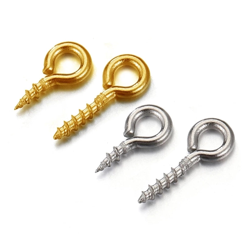 50 PCS/Package 304 Stainless Steel Geometric Screw Ornament Accessories